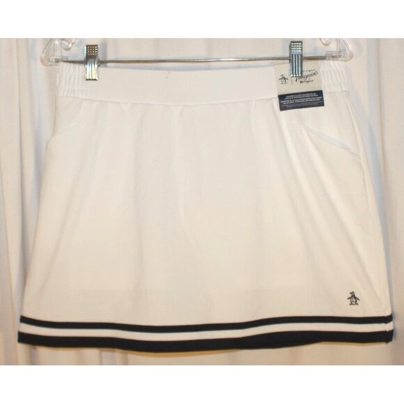 NEW Original Penguin MEDIUM Essential Golf Skort Skirt WHITE - Picture 1 of 2